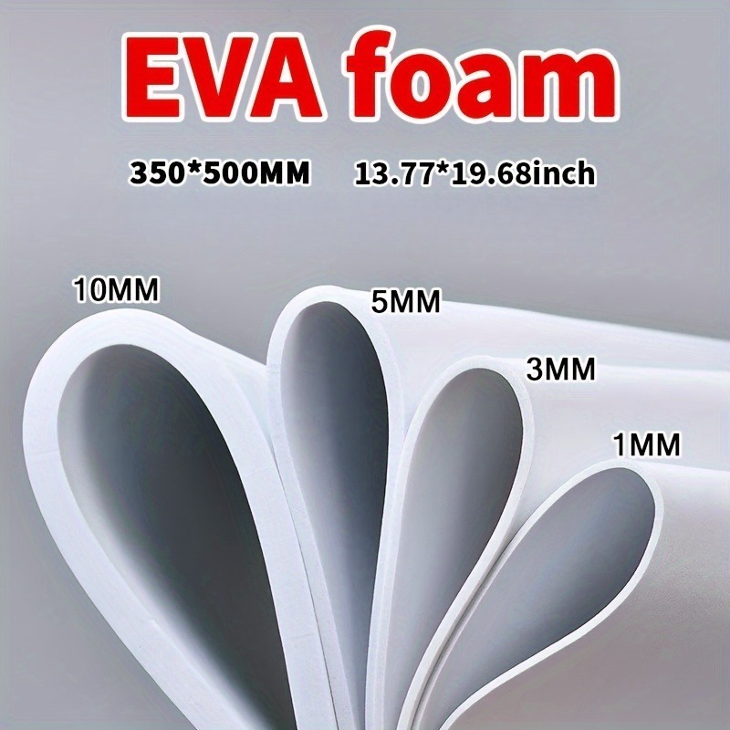 Cosplay Props Eva Foam - EVA-schuimplaat 14x19 inch, 3mm-10mm dik, witte