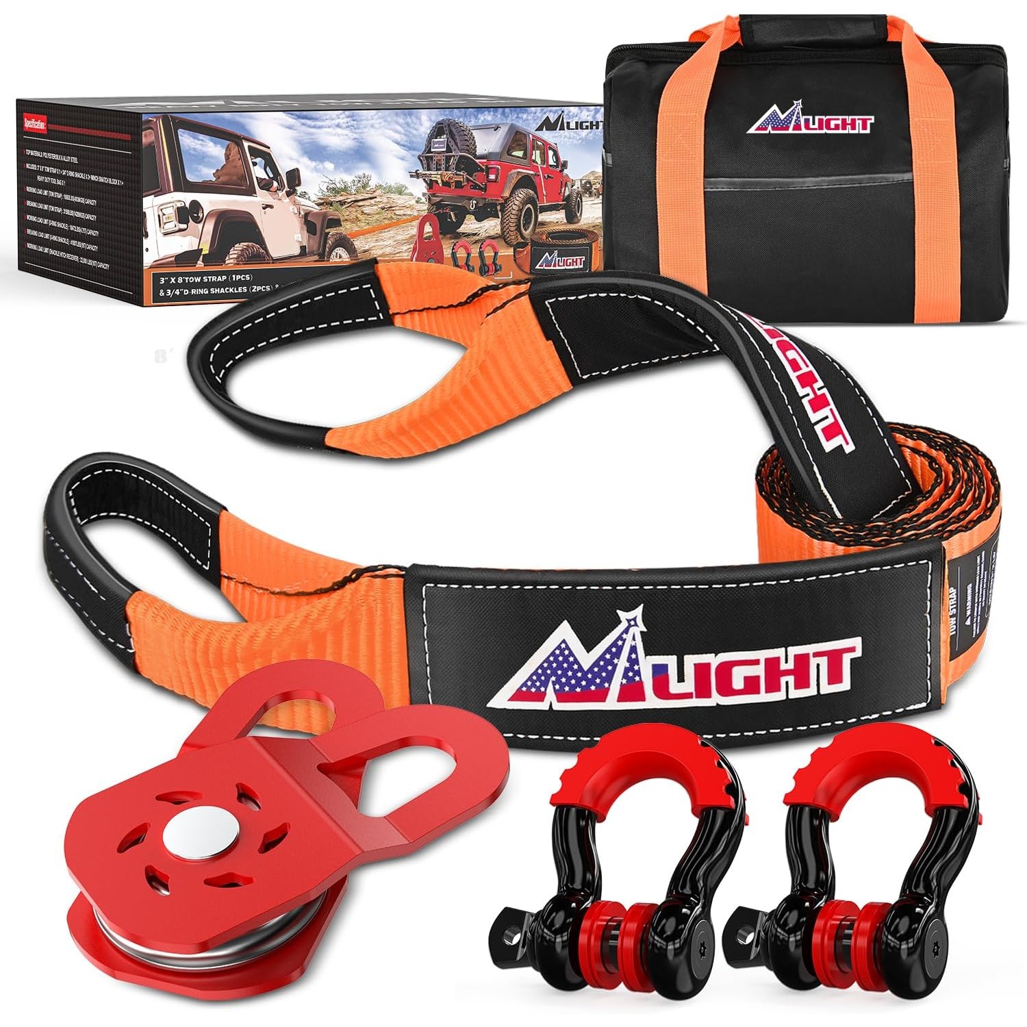 Nilight Offroad Recovery Kit 3 - D Ring Strap recensie en prijs